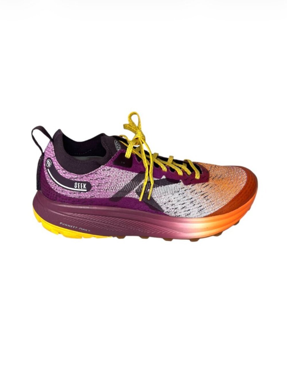 KEEN Seek Trail Running Shoes Men’s 11 - Sunset Purple/Orange Rocker Sole
